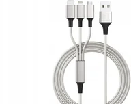 Kable USB - Kabel do ładowania 3w1 Lightning microUSB C Iphone - miniaturka - grafika 1