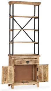 vidaXL Kredens z półkami wykonany z drewna mango, 65x30x180 cm - Kredensy - miniaturka - grafika 5