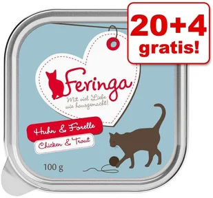 Feringa 20 + 4 gratis! Pakiet Classic Meat Menu miseczki 24 x 100 g Drób - Mokra karma dla kotów - miniaturka - grafika 4