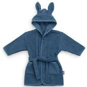 Smoczki do butelek - Jollein Baby & Kids Baby & Kids - Szlafroczek Kąpielowy Rabbit z Kapturem 85 x 75 cm Frotte Jeans Blue - miniaturka - grafika 1
