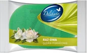 Rękawice i gąbki do kąpieli - Delko Delikato gąbka masażowa Raz-dwa 1szt - miniaturka - grafika 1