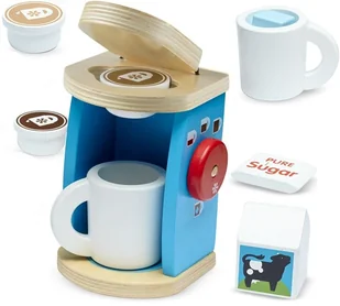 Melissa &amp; Doug Melissa &amp Doug MELISSA Drewniany ekspres do kawy z akcesoriami w pud 19842 - Zabawki AGD - miniaturka - grafika 2