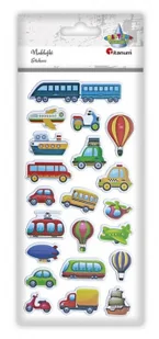 Naklejki wypukłe miękkie pojazdy mix 21szt - Zabawki kreatywne - miniaturka - grafika 2
