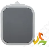 Wyłączniki światła i elektryczne - Abex B2 IP54 Wyłącznik 1 pojedynczy schodowy n/t 10A 250V WNT-5B2 szary/szary WNT-5B2 szary/szary/ABX - miniaturka - grafika 1