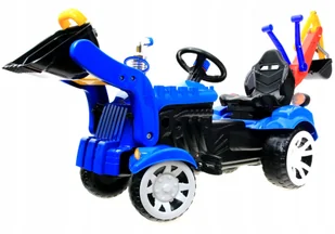 Traktor Traktorek z Pedałkami Koparka Spych+gratis - Jeździki dla dzieci - miniaturka - grafika 2