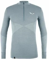 Koszulki sportowe męskie - Salewa męska M Zebru Responsive 1/2 Zip Tee koszulka, kaczka zielona, 50/L 00-0000027967 - miniaturka - grafika 1