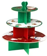 Tace i patery - Premier Housewares Premier housewares kartonu 3-piętrowa patera na tort Christmas 0805245 - miniaturka - grafika 1