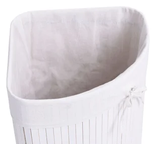 Kosz narożny na pranie bambusowy 60L biały - Kosze na bieliznę - miniaturka - grafika 7