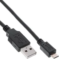 Kable USB - InLine Kabel USB microUSB 0.5m Czarny 31705Q - miniaturka - grafika 1