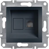 Gniazdka elektryczne - Schneider Asfora gniazdo telefoniczne podtynkowe pojedyncze RJ11 antracyt EPH4100171 - miniaturka - grafika 1