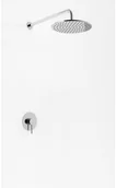 Zestawy prysznicowe - Kohlman Axel Zestaw prysznicowy podtynkowy z deszczownicą 40 cm chrom QW220AR40 - miniaturka - grafika 1