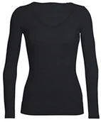 Bluzy narciarskie - Icebreaker Siren koszulka funkcyjna, z długim rękawem, damska, czarny, S 103194001 - miniaturka - grafika 1