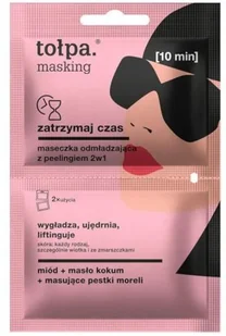 Tołpa Masking Zatrzymaj czas maseczka odmładzająca z peelingiem 2w1 2 x 5 ml 1147548 - Maseczki do twarzy - miniaturka - grafika 2