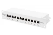 Pozostałe akcesoria sieciowe - Digitus Patch panel 10 cali 12-portów RJ-45 Kat.6 ekranowany 1U kompletny LSA wspornik kablowy szary + EKSPRESOWA DN-91612S-G - miniaturka - grafika 1