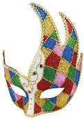 Stroje karnawałowe - Boland boland 00200 maska na oczy Venice Jester, One Size - miniaturka - grafika 1
