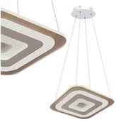 Lampy sufitowe - Milagro LAMPA wisząca VOLTA 592 kwadratowa OPRAWA zwis LED 45W z pilotem biały 592 - miniaturka - grafika 1