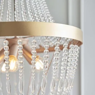 Endon Żyrandol LAMPA wisząca CELINE 81913 Endon pałacowa OPRAWA glamour ZWIS z kryształkami na łańcuchu przezroczysty różowe złoto 81913 - Lampy sufitowe - miniaturka - grafika 4