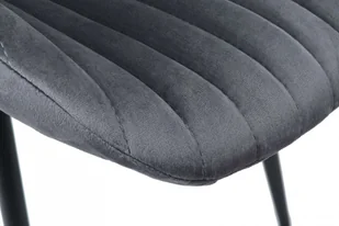 Krzesło aksamitne Dallas Velvet Grafitowe - Krzesła - miniaturka - grafika 11
