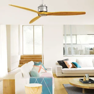 LUCCI AIR Wzornictwo wentylator sufitowy lucci Air akmani DC, 156 cm, z drewna tekowego/chrom szczotkowany, 6 prędkości, silnik DC Eco zużywa bardzo mało energii, z pilotem zdalnego sterowania 210506 - Lampy pozostałe - miniaturka - grafika 4