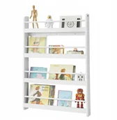 Półki i regały dla dzieci - SoBuy Regał na książki dla dzieci, KMB08-W - miniaturka - grafika 1
