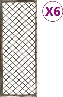 vidaXL Kratki ogrodowe, 6 szt., 30x120 cm, wierzba - Kratki i pergole - miniaturka - grafika 2