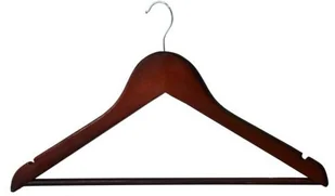 Wieszak drewniany RONDO komplet 10 szt ciemny brąz W.RONDO.C.BR.10.FSC - Wieszaki do szafy - miniaturka - grafika 4