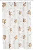 Zasłony prysznicowe - AWD Interior Zasłonka plastikowa GREEN FLOWERS 180 x 180 cm - miniaturka - grafika 1