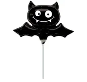 Balony i akcesoria - AMSCAN Balon foliowy do patyka Nietoperz - 37 cm - 1 szt 2726902 - miniaturka - grafika 1