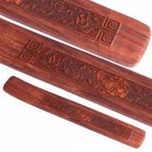 Kadzidła i dodatki - Podstawka do kadzideł grawerowana prosta - Ganesh 17640 - miniaturka - grafika 1