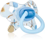 Smoczki uspokajające - Nuby Smoczek uspokajający, silikonowy, 0-6m, Niebieski - miniaturka - grafika 1