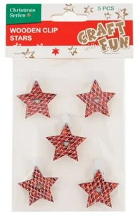 Ozdoba dekoracyjna klamerki gwiazdy 6szt - Scrapbooking - miniaturka - grafika 2