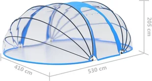 vidaXL Lumarko Kopuła basenowa, 530 x 410 x 205 cm! 92795 - Akcesoria do basenów - miniaturka - grafika 7