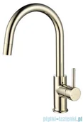 Baterie umywalkowe - Blue Water Plaza bateria kuchenna z wyciąganą wylewką złota 5901730615804 - miniaturka - grafika 1