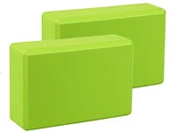 Pozostały sprzęt i akcesoria do ćwiczeń - Exerz exerz exyb 002 joga bloki 2pk o wysokiej gęstości  wygodne Fitness-pianki-cegieł, przyjazne dla Anti-  łatwe gewichtler dokumentów i podróży., zielony EX-YB2S-GRN - miniaturka - grafika 1