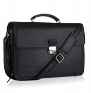 Torby na laptopy - Skórzana teczka na laptopa duża torba Betlewski - miniaturka - grafika 1