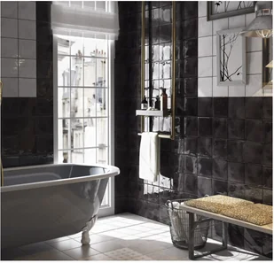 Equipe Splendours Black 15x15 - Płytki ceramiczne - miniaturka - grafika 3