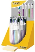 Długopisy - BIC 4 Colours Shine 902126 długopis automatyczny z wkładami w 4 różnych kolorach 902128 - miniaturka - grafika 1