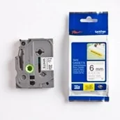 Dodatki do drukarek i skanerów - Brother Taśma laminowana z mocnym klejem 6mm x 8m czarny nadruk /białe tło - miniaturka - grafika 1