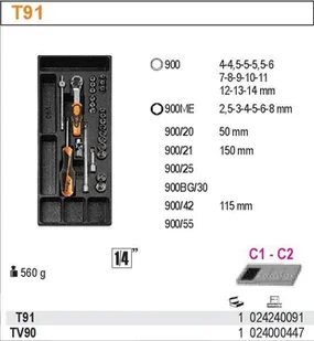 Beta 2424/T91 - Zestawy narzędziowe - miniaturka - grafika 2