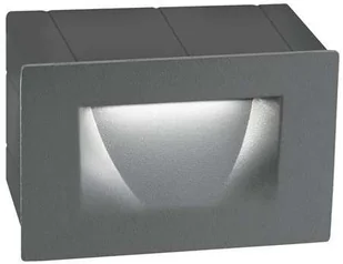 Lucide Wpust LAMPA ścienna KRYPTON 726401 schodowa OPRAWA prostokątna LED 3W 3000K zewnętrzna do zabudowy IP54 ciemnoszara __code-43683 - Oprawy, klosze i abażury - miniaturka - grafika 2