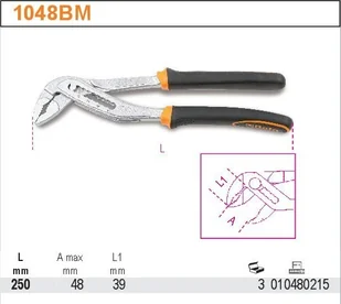 Beta SZCZYPCE NASTAWNE QUALITY 250MM 1048BM/250 - Kombinerki i obcęgi - miniaturka - grafika 2