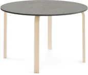 Stoły i stoliki do biura - AJ Produkty Stół ELTON,  1200x710 mm, ciemno szare linoleum, brzoza - miniaturka - grafika 1
