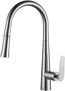 Laveo Nalda bateria kuchenna stojąca z wyciąganą wylewką chrom BAY069D BAY069D - Baterie kuchenne - miniaturka - grafika 5