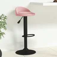 Taborety i hokery - vidaXL Lumarko Stołek barowy, różowy, obity aksamitem 333595 - miniaturka - grafika 1