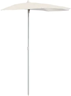 vidaXL Półokrągły parasol ogrodowy na słupku, 180x90 cm, piaskowy 315559 - Parasole ogrodowe - miniaturka - grafika 2