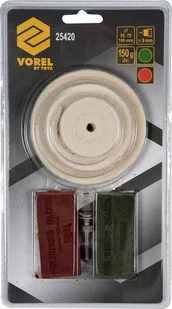 Vorel ZESTAW POLERSKI-TARCZE PASTY UCHWYT 25420 - Tarcze do pił - miniaturka - grafika 2
