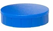 Magnesy - Maul Magnes Maulsolid, okrągły magnes, nietłukące się tworzywo sztuczne, siła przyczepności 600 g, 24 x 8 mm, niebieski, 6162435, 10 sztuk 61624-35 - miniaturka - grafika 1