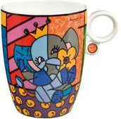 Kubki - Goebel Kubek porcelanowy Spring Elephant Romero Britto 66-452-25-1 - miniaturka - grafika 1