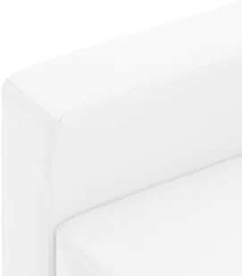 vidaXL 3-osobowa sofa z podnóżkiem, biała, sztuczna skóra - Narożniki - miniaturka - grafika 6