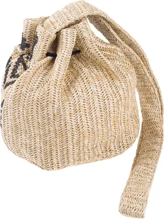 Cavaldi 4U Mała, słomiana torebka worek z pomponami, idealna na lato - Torebki damskie - miniaturka - grafika 2